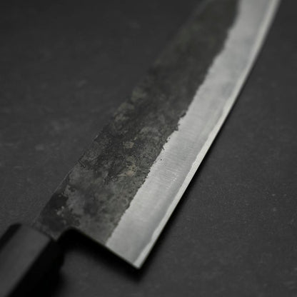 Bunka Stainless Clad Blue Steel #2 Kurouchi Walnut Handle 180mm
