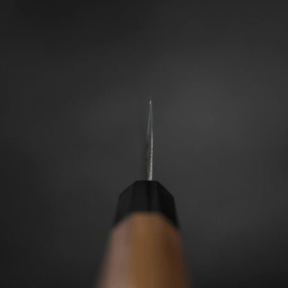 Bunka Stainless Clad Blue Steel #2 Kurouchi Walnut Handle 180mm