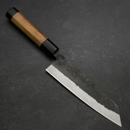 Bunka Stainless Clad Blue Steel #2 Kurouchi Walnut Handle 180mm