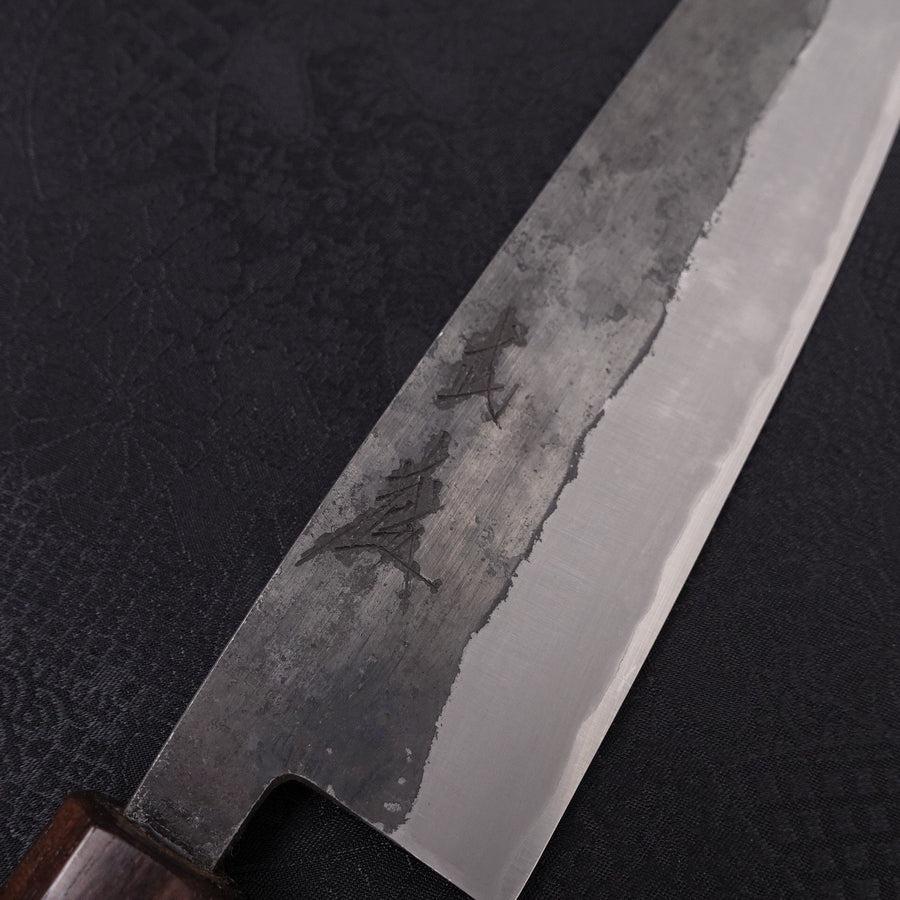 Bunka Stainless Clad Blue Steel #2 Kurouchi Walnut Shitan Handle 180mm