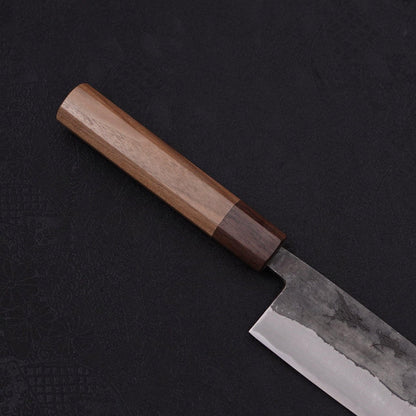 Bunka Stainless Clad Blue Steel #2 Kurouchi Walnut Shitan Handle 180mm