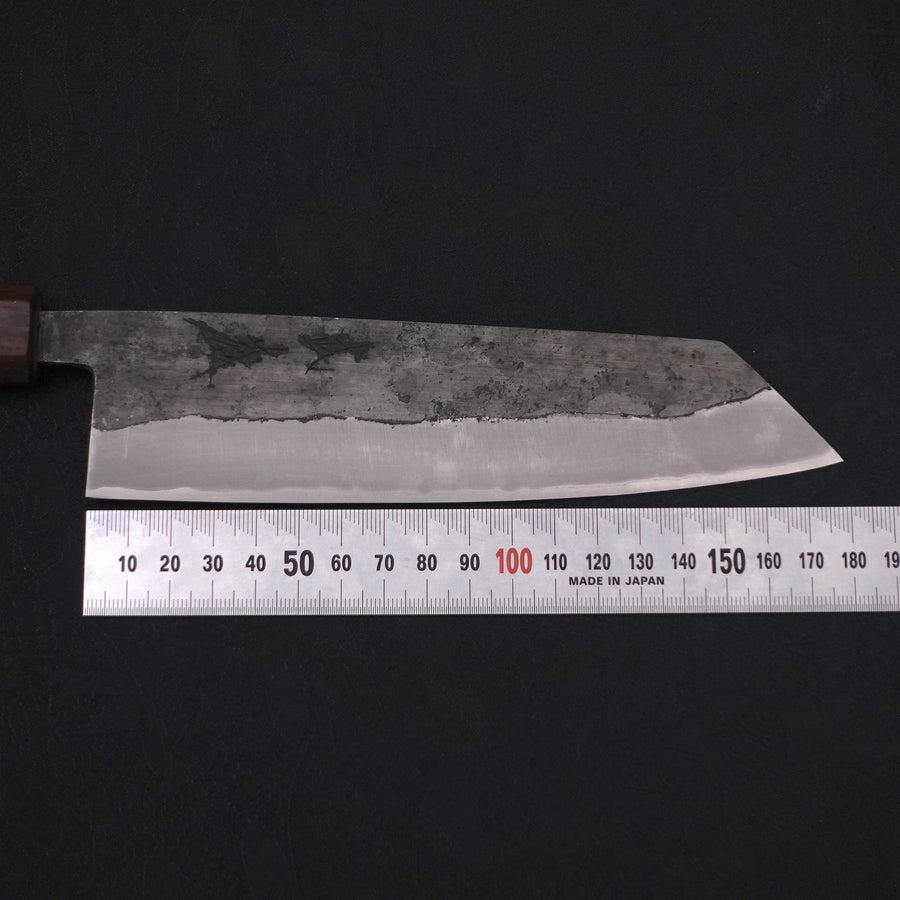 Bunka Stainless Clad Blue Steel #2 Kurouchi Walnut Shitan Handle 180mm