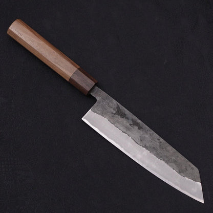 Bunka Stainless Clad Blue Steel #2 Kurouchi Walnut Shitan Handle 180mm