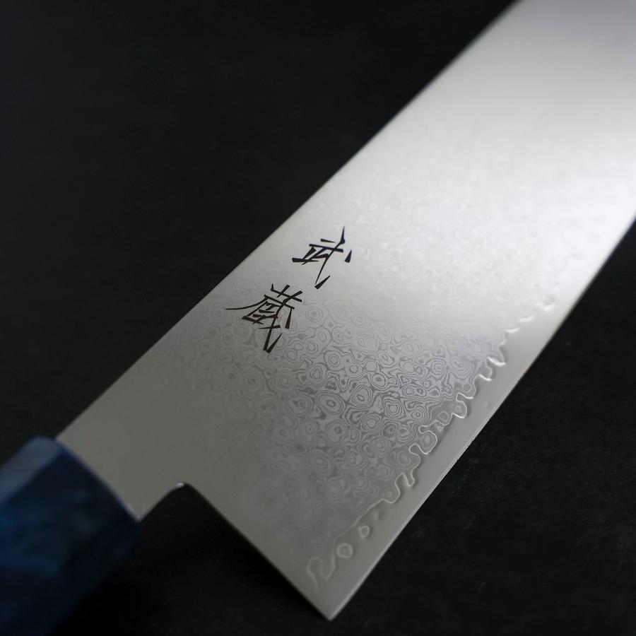 Bunka VG-10 Damascus Blue Birch Handle 180mm