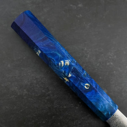 Bunka VG-10 Damascus Blue Birch Handle 180mm