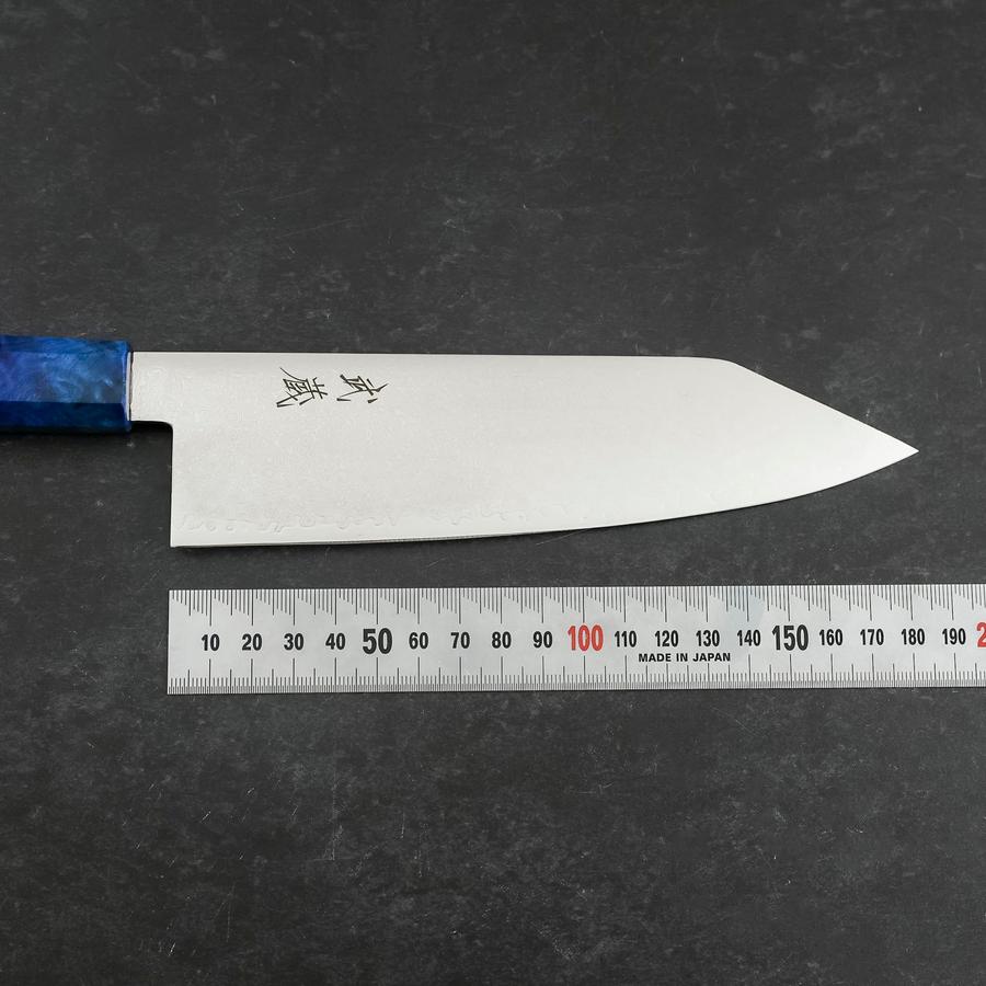 Bunka VG-10 Damascus Blue Birch Handle 180mm