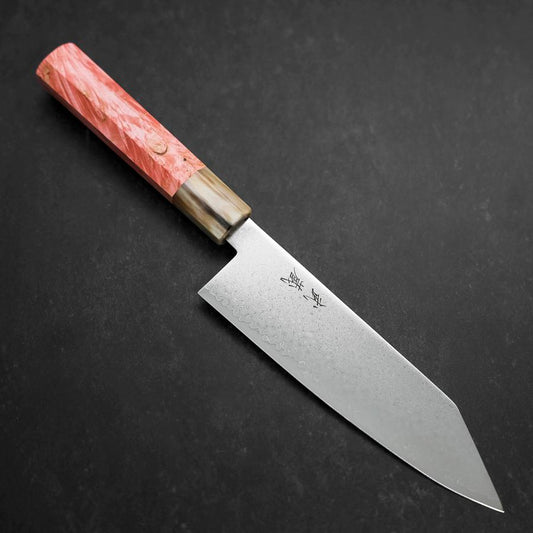 Bunka VG-10 Damascus Buffalo Dark Pink Maple Handle 180mm
