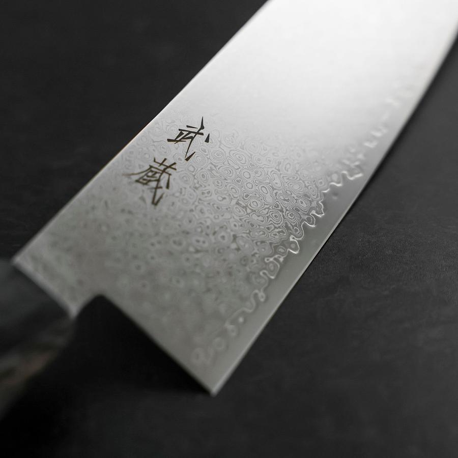 Bunka VG-10 Damascus Gray Birch Handle 180mm (7”)-[Musashi]-[Japanese-Kitchen-Knives]