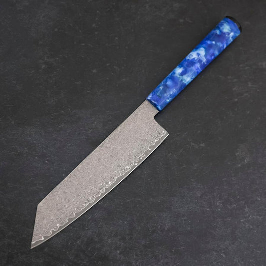 Bunka VG-10 Damascus Ocean Blue Handle 180mm