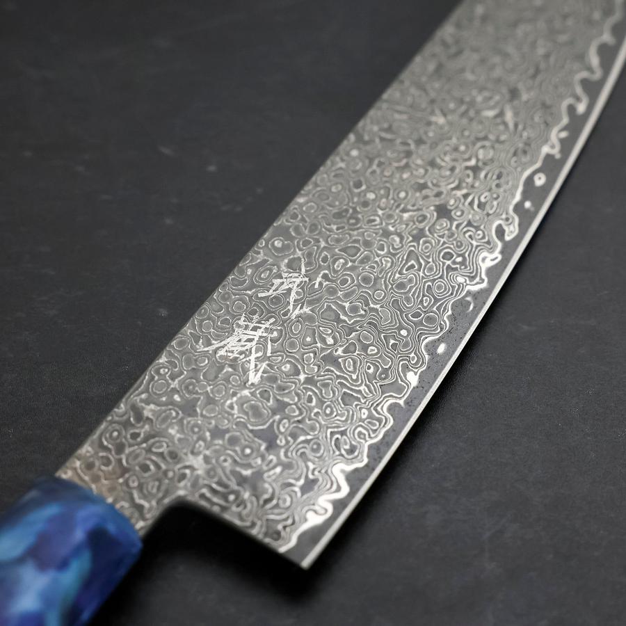 Bunka VG-10 Damascus Ocean Blue Handle 180mm