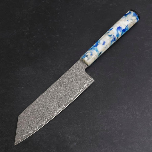 Bunka VG-10 Damascus Ocean Blue-White Mix Handle 165mm