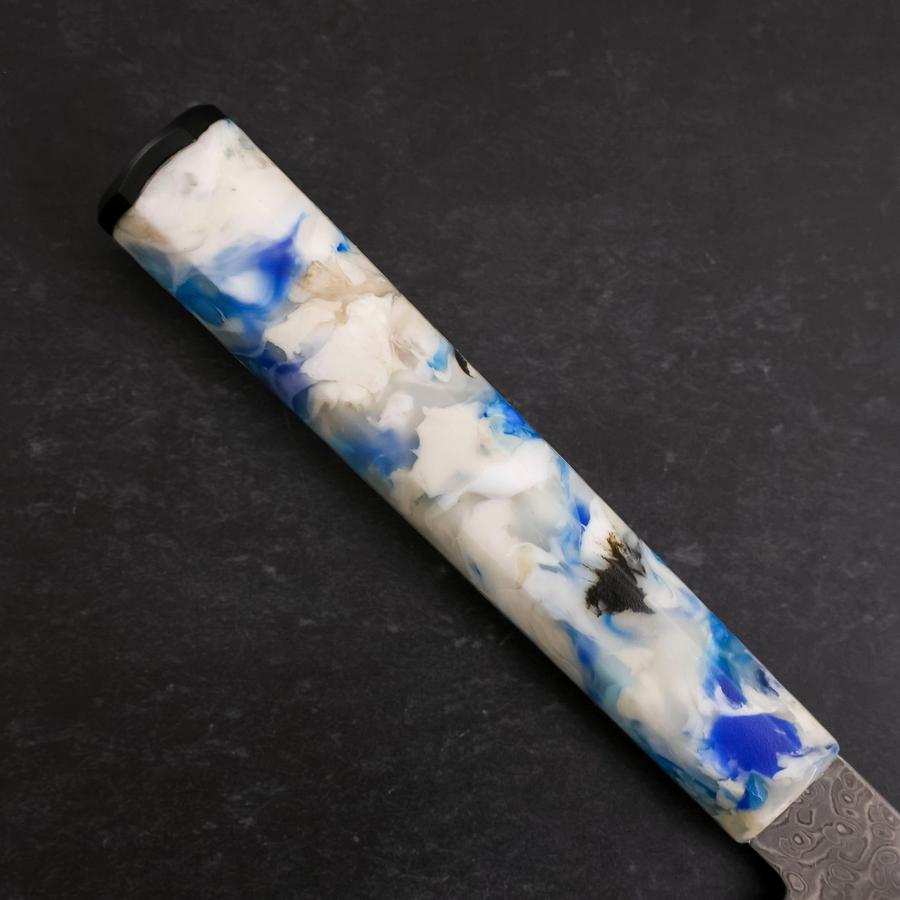 Bunka VG-10 Damascus Ocean Blue-White Mix Handle 165mm