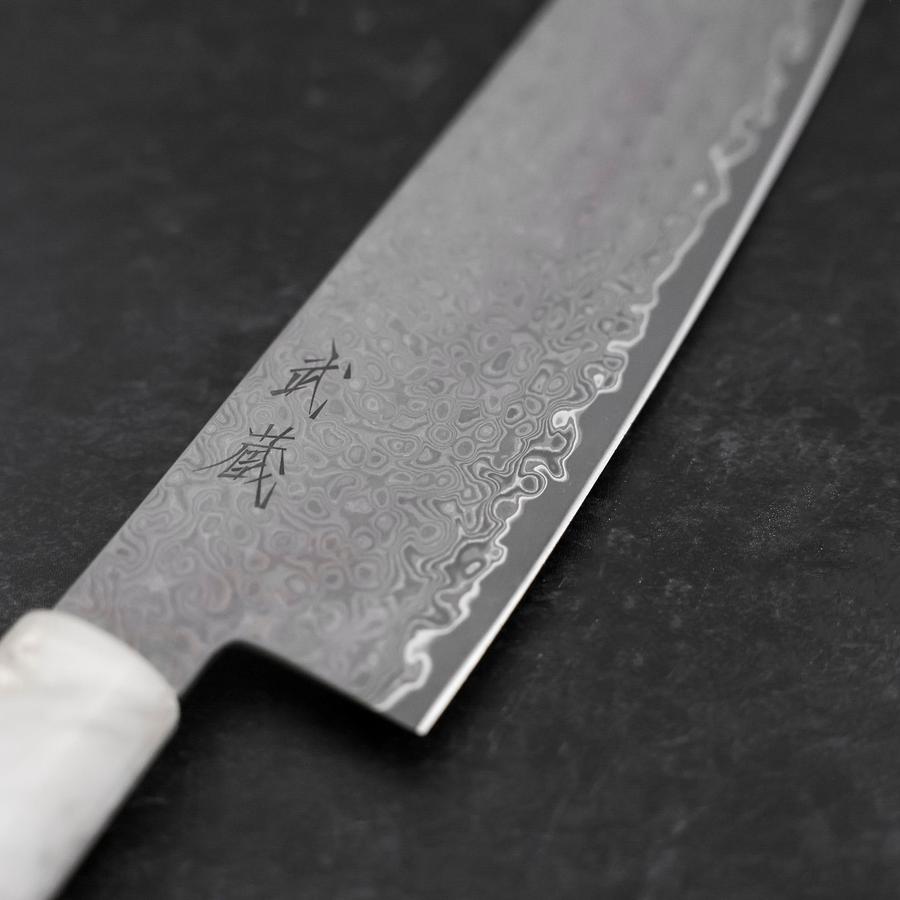 Bunka VG-10 Damascus Ocean White Black Gold Handle 165mm