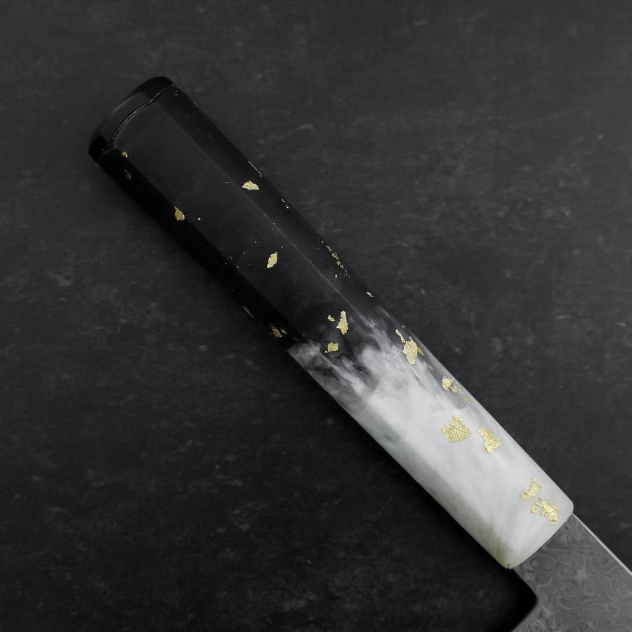 Bunka VG-10 Damascus Ocean White Black Gold Handle 165mm