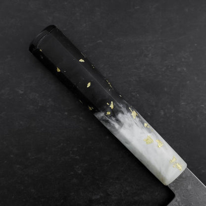 Bunka VG-10 Damascus Ocean White Black Gold Handle 165mm