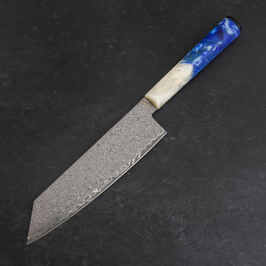 Bunka VG-10 Damascus Ocean White Blue Handle 180mm