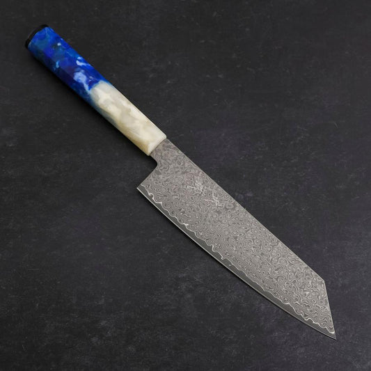 Bunka VG-10 Damascus Ocean White Blue Handle 180mm