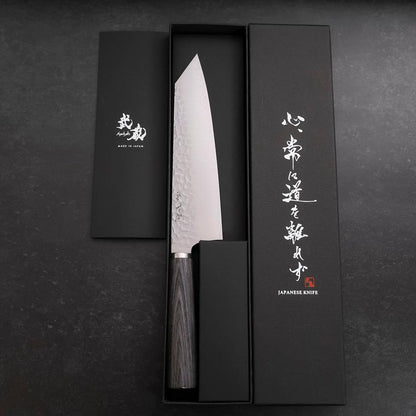 Bunka VG-10 Tsuchime Oval Charcoal Handle 180mm