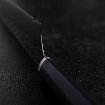 Bunka VG-10 Tsuchime Oval Purple Handle 180mm (7”)-[Musashi]-[Japanese-Kitchen-Knives]