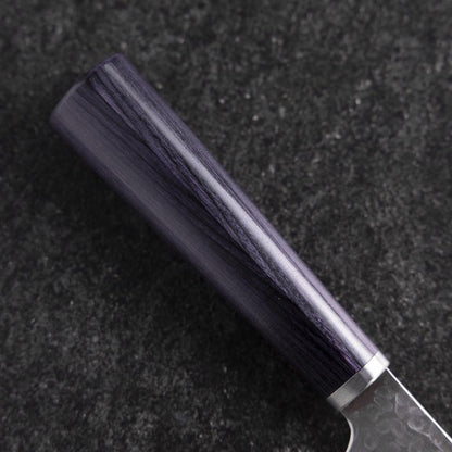 Bunka VG-10 Tsuchime Oval Purple Handle 180mm (7”)-[Musashi]-[Japanese-Kitchen-Knives]
