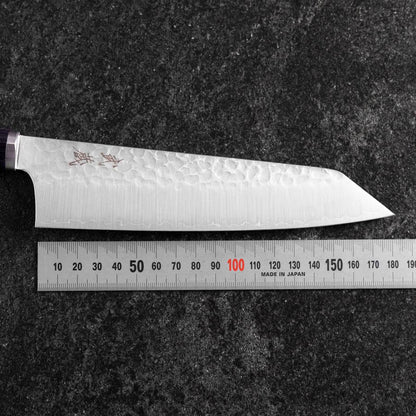 Bunka VG-10 Tsuchime Oval Purple Handle 180mm (7”)-[Musashi]-[Japanese-Kitchen-Knives]