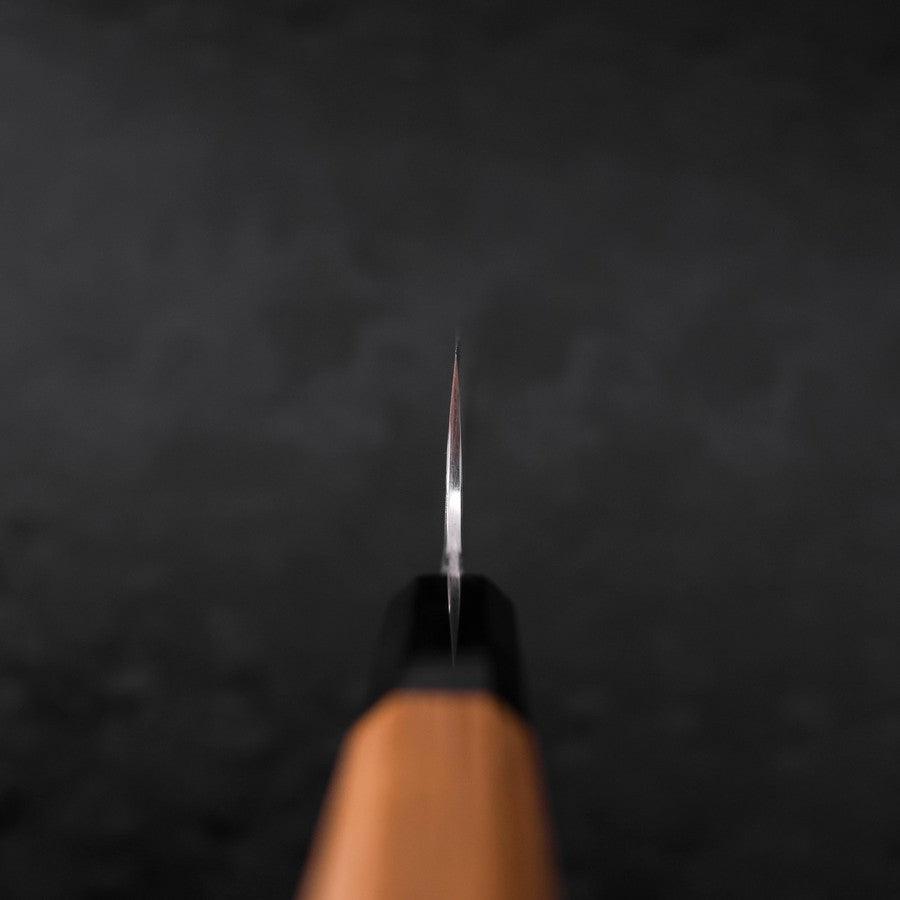 Bunka White Steel #2 Stainless Clad Kurouchi Buffalo Teak Handle 180mm