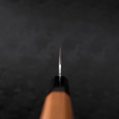 Bunka White Steel #2 Stainless Clad Kurouchi Buffalo Teak Handle 180mm