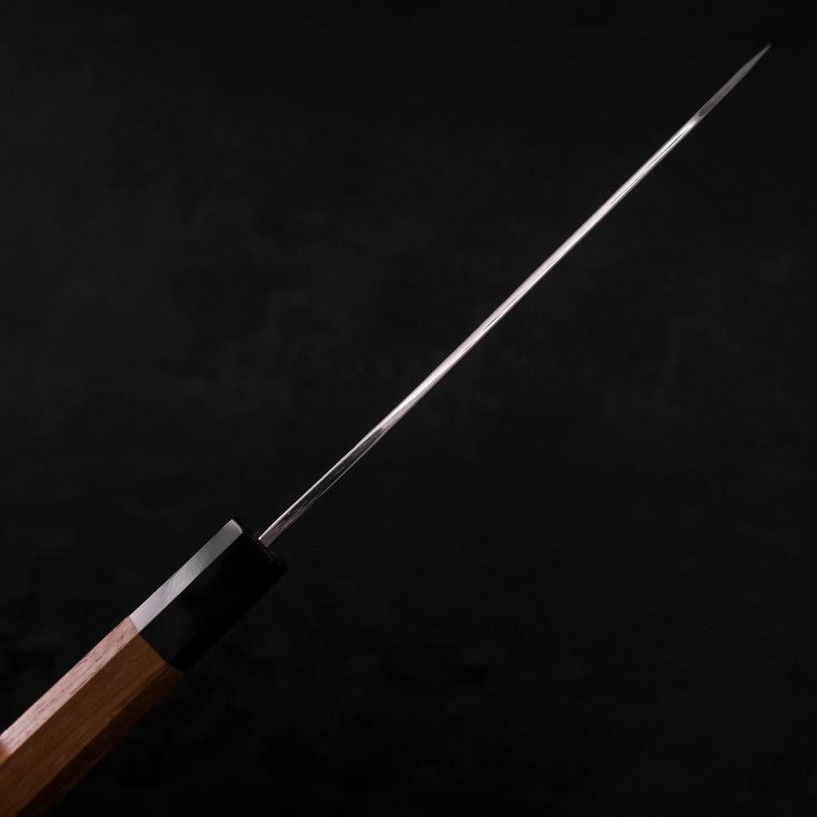 Bunka White Steel #2 Stainless Clad Kurouchi Buffalo Teak Handle 180mm