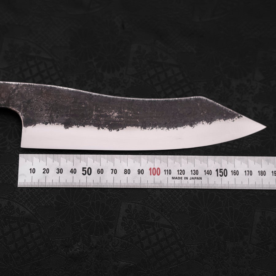 Bunka White Steel #2 Stainless Clad Kurouchi Buffalo Teak Handle 180mm