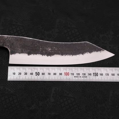 Bunka White Steel #2 Stainless Clad Kurouchi Buffalo Teak Handle 180mm