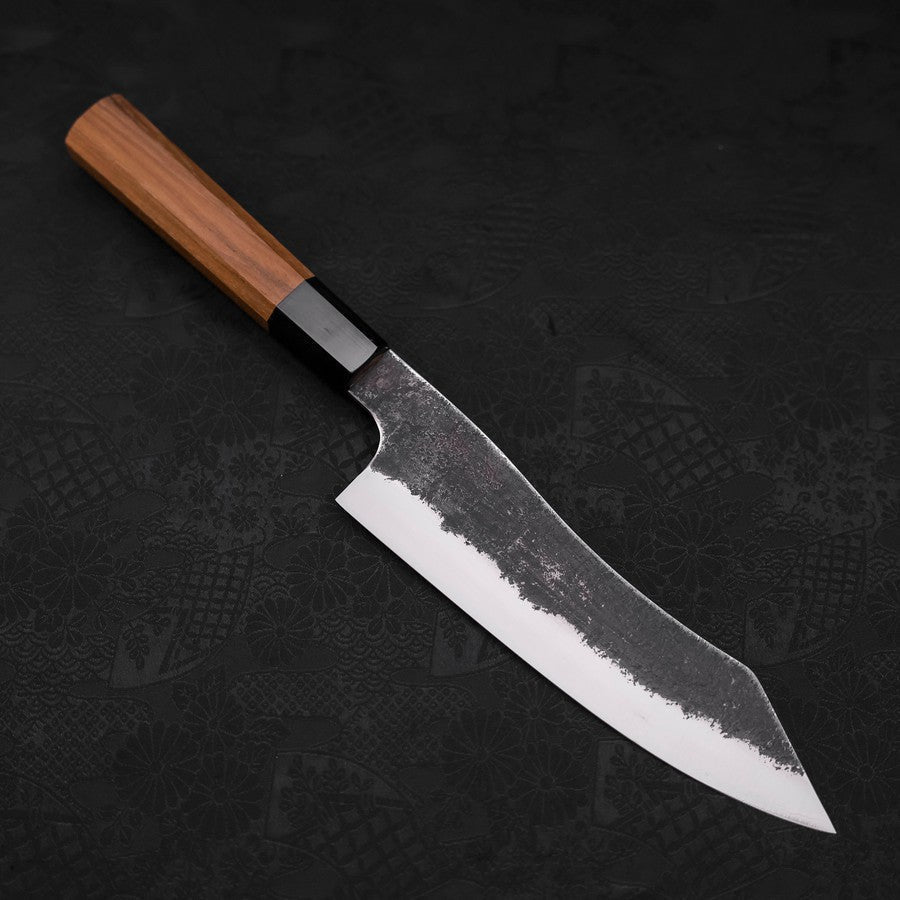 Bunka White Steel #2 Stainless Clad Kurouchi Buffalo Teak Handle 180mm