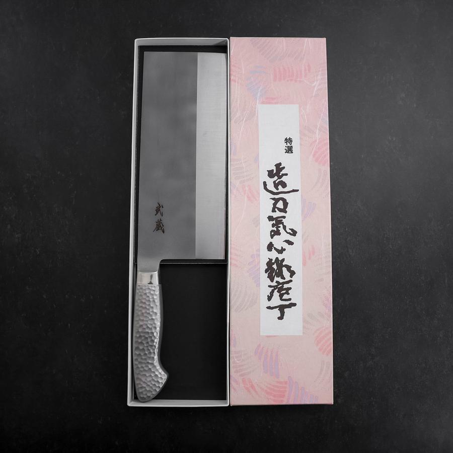 Chinese Cleaver AUS-8 Nashiji Western Stainless Handle 205mm