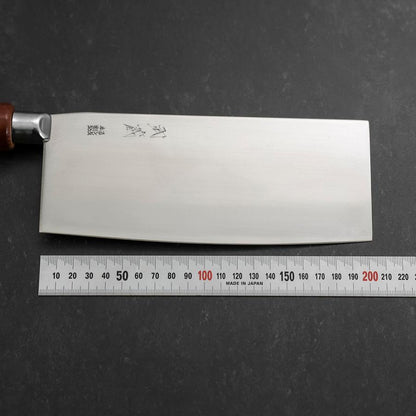 Chinese Cleaver Clad SK Steel Polished Round Handle 205mm