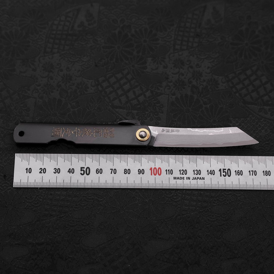 Damascus Black Higonokami Aogami 100mm