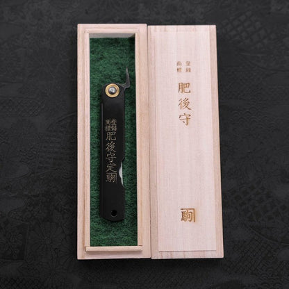 Damascus Black Higonokami Aogami 100mm