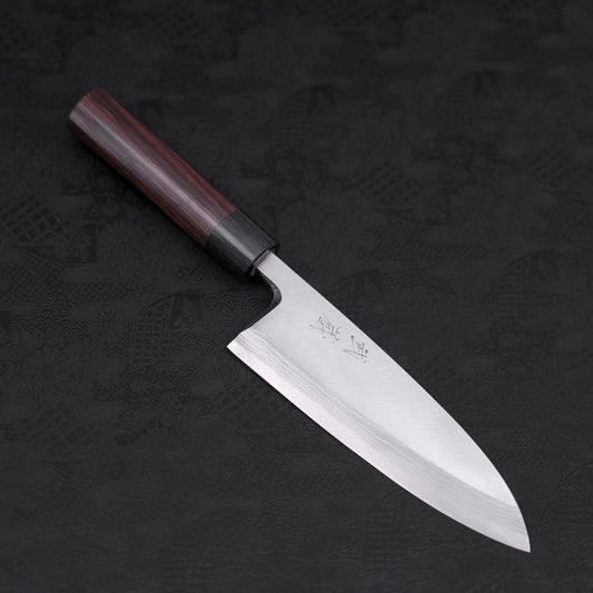 Deba Blue Steel #2 Damascus Shitan Handle 180mm