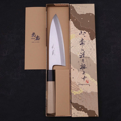 Deba Blue Steel #2 Kasumi Buffalo Magnolia Handle 165mm