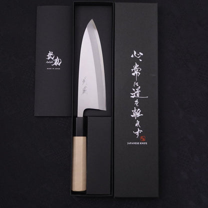 Deba Blue Steel #2 Kasumi Buffalo Magnolia Handle 180mm