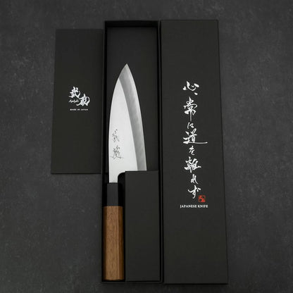 Deba Blue Steel #2 Kasumi Walnut Handle 150mm
