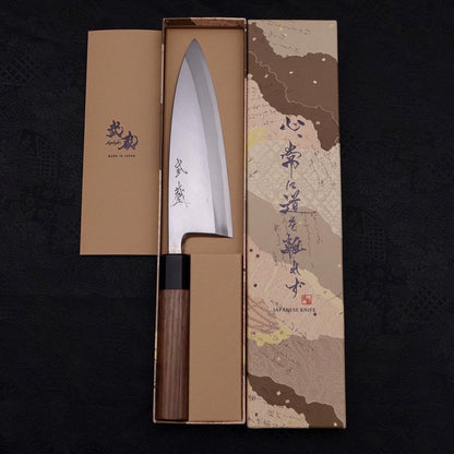 Deba Blue Steel #2 Kasumi Walnut Handle 180mm