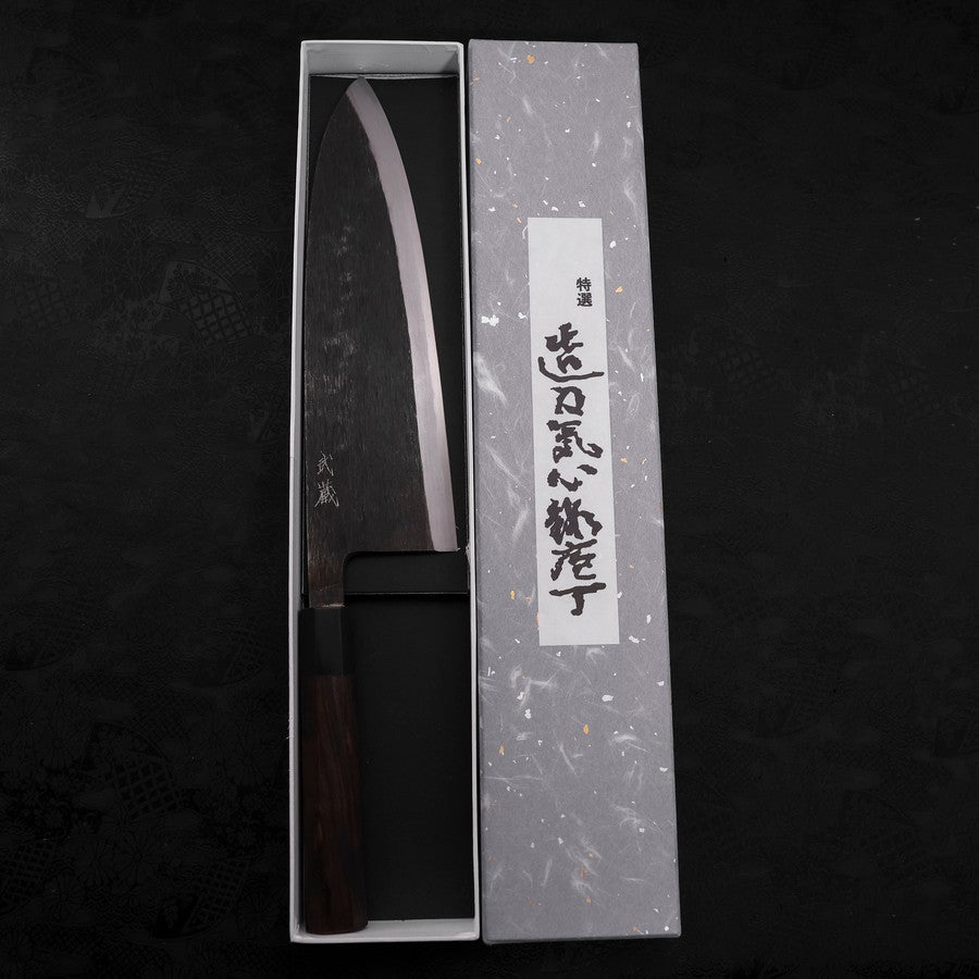 Deba Blue Steel #2 Kurouchi Buffalo Ebony Handle 270mm - Thick
