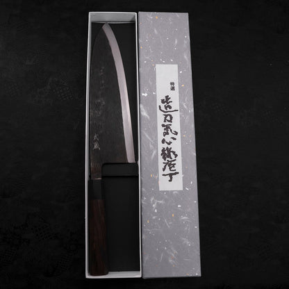 Deba Blue Steel #2 Kurouchi Buffalo Ebony Handle 270mm - Thick