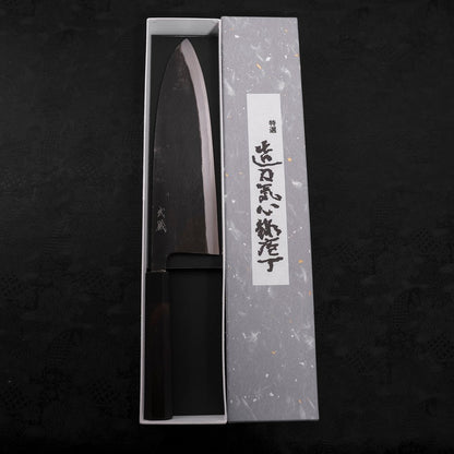 Deba Blue Steel #2 Kurouchi Buffalo Ebony Handle 270mm - Thin