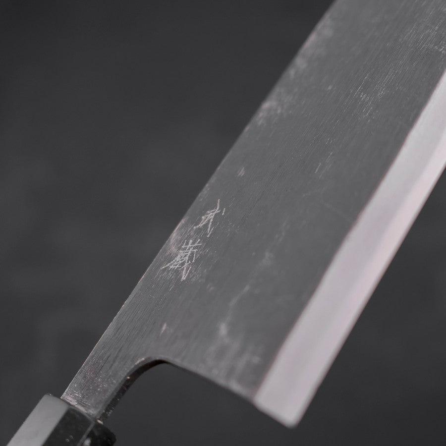 Deba Blue Steel #2 Kurouchi Buffalo Ebony Handle 300mm - Thick