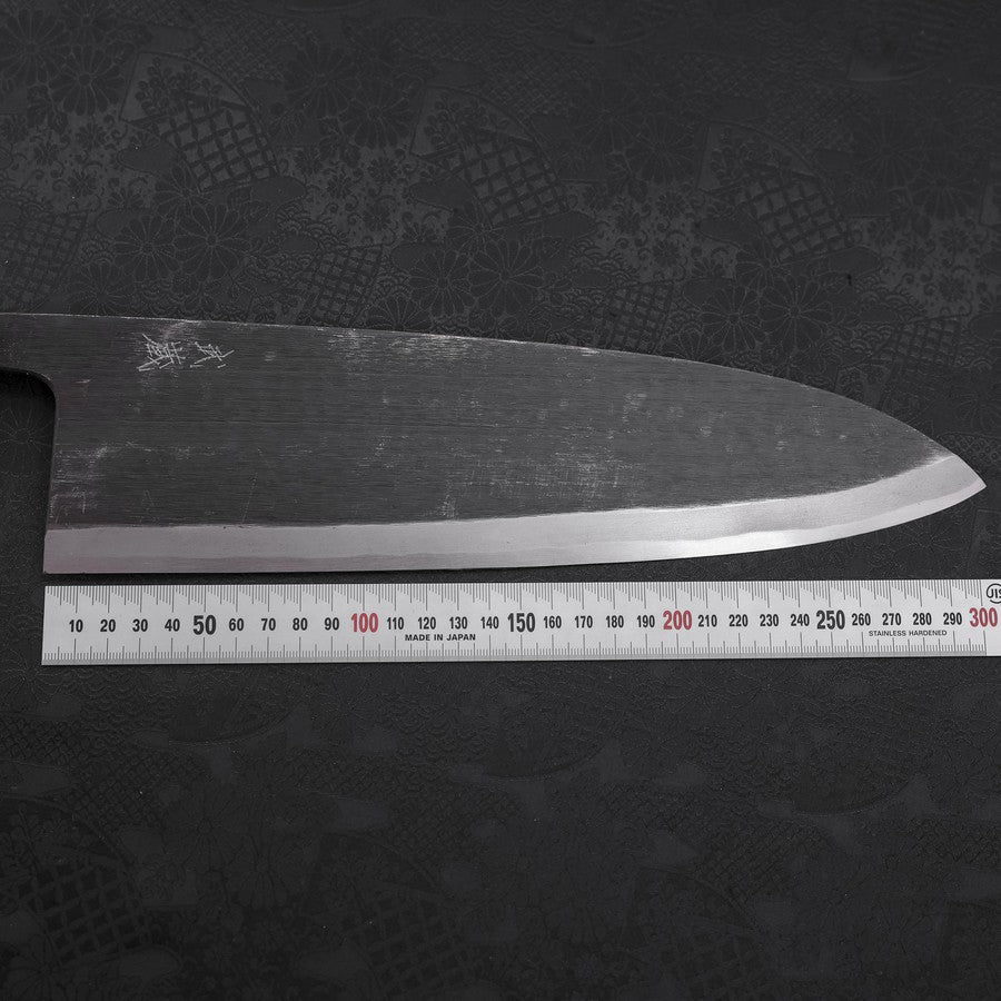 Deba Blue Steel #2 Kurouchi Buffalo Ebony Handle 300mm - Thick