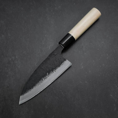 Deba Blue Steel #2 Kurouchi Buffalo Magnolia Handle 170mm