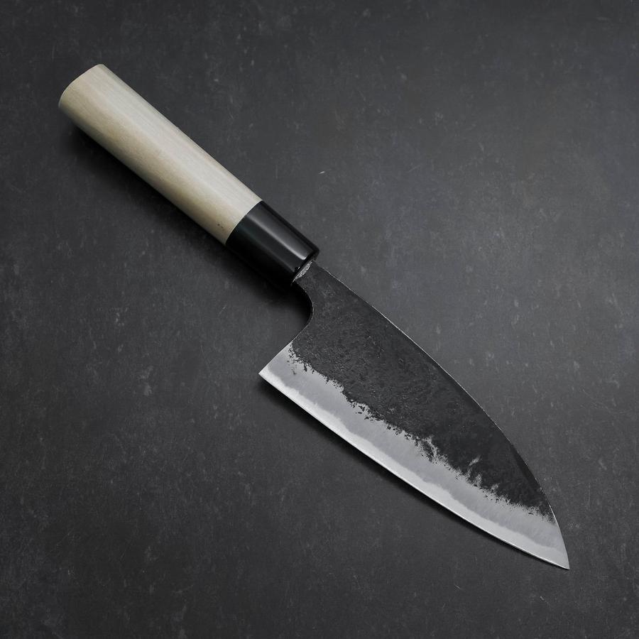 Deba Blue Steel #2 Kurouchi Buffalo Magnolia Handle 170mm