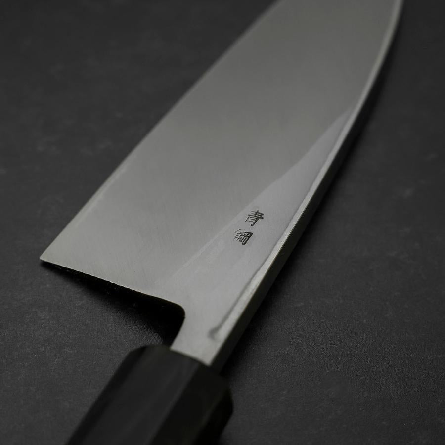 Deba Blue Steel #2 Suminagashi Buffalo Ebony Handle 150mm