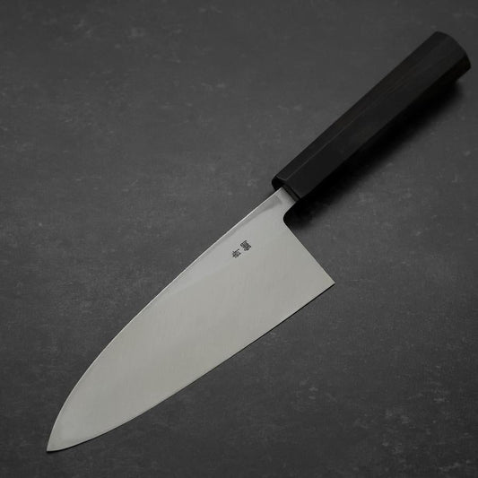 Deba Blue Steel #2 Suminagashi Buffalo Ebony Handle 165mm