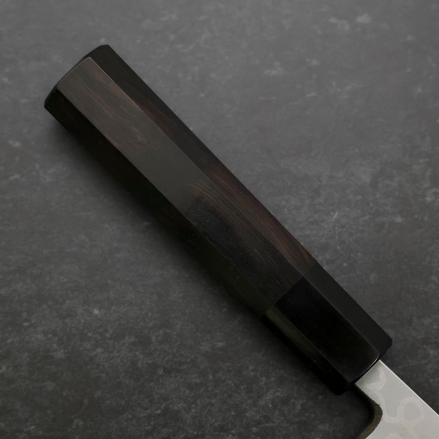 Deba Blue Steel #2 Suminagashi Buffalo Ebony Handle 165mm